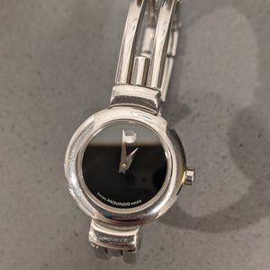 Movado 84.A1.809.A Silver Watch with Black Face